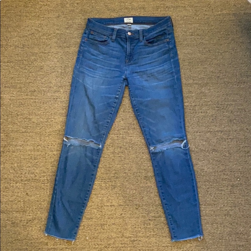 J Crew Toothpick Jean Light Wash Size 28